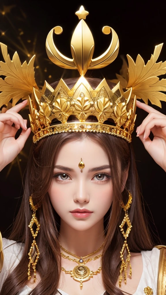 goddess　gold　crown