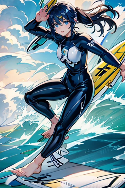 barefoot、In the big waves of the ocean,BREAK,(((Surfing competition:1.7)))