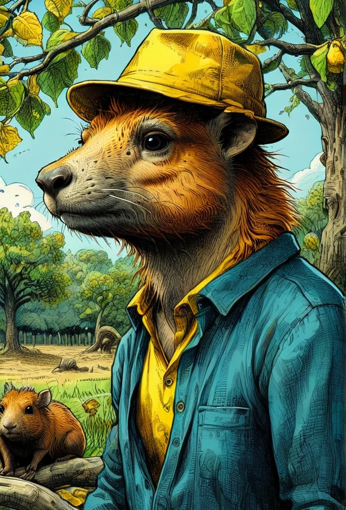 Positiv Clip L
ink art,, (cute capybara), Close-up, man, tree
Positive Clip G
ink art,, (in the style of Becky Cloonan), Close up of an old man wearing yellow hat and blue shirt, sits in front of a chestnut tree
Positive Refiner
ink art,, (in the style of Becky Cloonan), Close-up, man, tree
---------