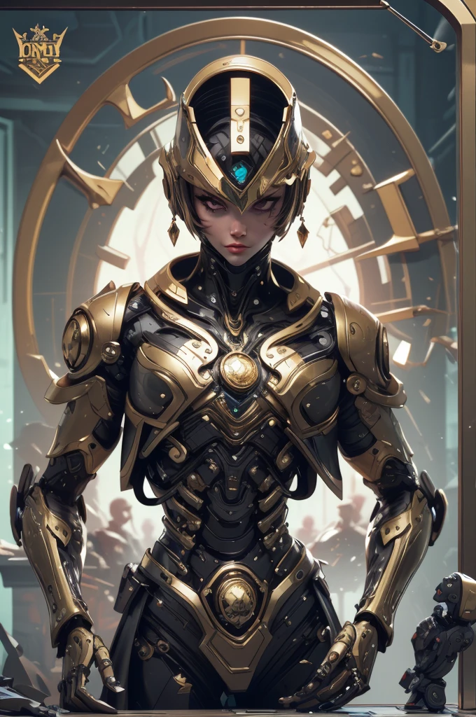 an elegant complex bio mechanical chess king onyx and gold, intricate details, 3d style, cyborg style, Movie Still, Leonardo Style, Macro Realism Style, Macro photography, close-up, hyper detailed, trending on artstation, sharp focus, studio photo, intricate details, highly detailed, 8k