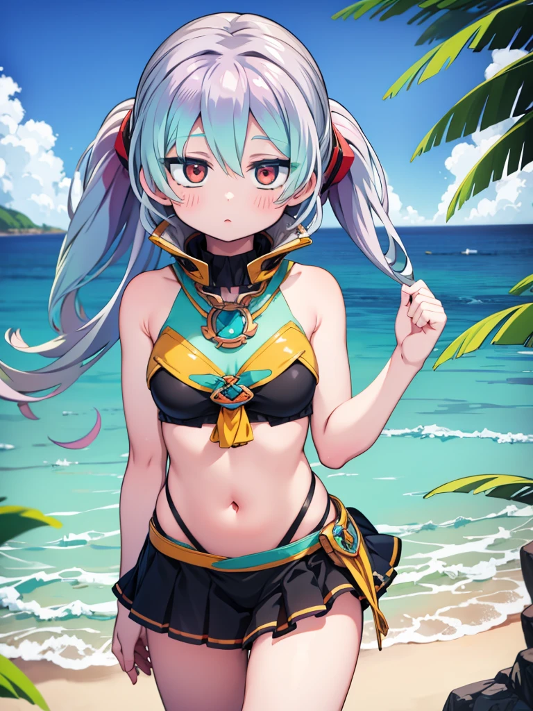 (Anime-style illustrations),Cupitan,  Beach,,  Looking pensively at the sea