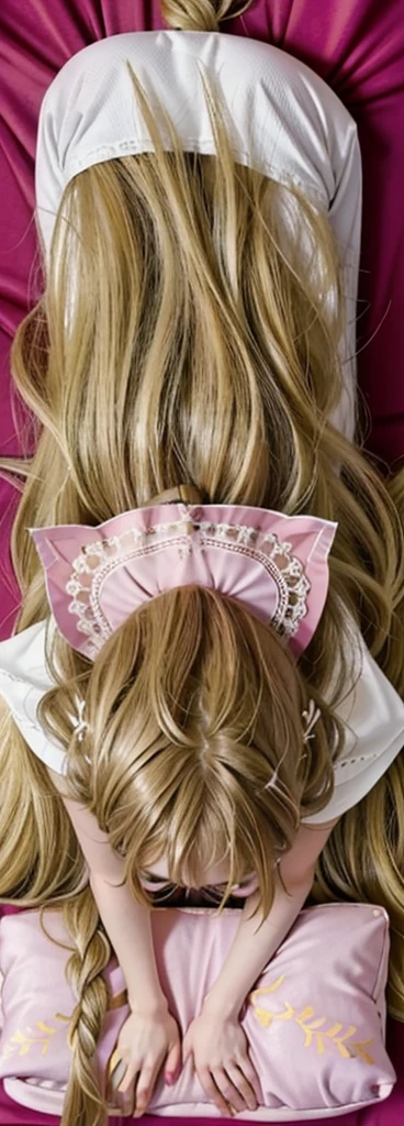 Photorealistic, high resolution, 1woman, Solo, view the viewer, (Detailed face), Long wavy blonde hair, white simple nightgown,((adult:1.5)),(woman:1.4)(milf:1.2),zelda,(see-through:0.6),cute,29 years old,laying on bed, (from above),blonde,(shy:0.9)(large eyes:0.3)(blushing:1.2)(full body:1.1),(dogeza:1.3)