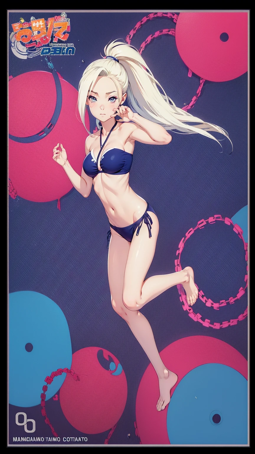 (ino yamanaka) (high quality) (bikini) (full body) (white background"