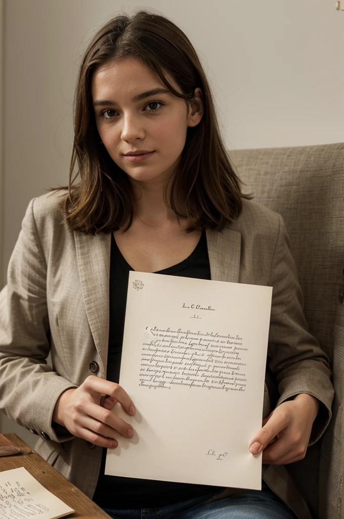 Gros plan de la lettre avec l'écriture d'Emma, Léo commençant à lire à voix haute.