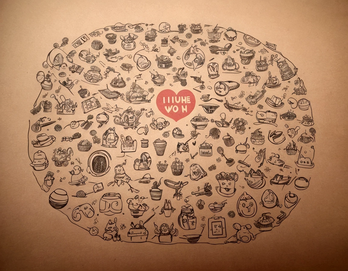 Create a print with a funny quote in a fun font, complemented by small icons or related drawings