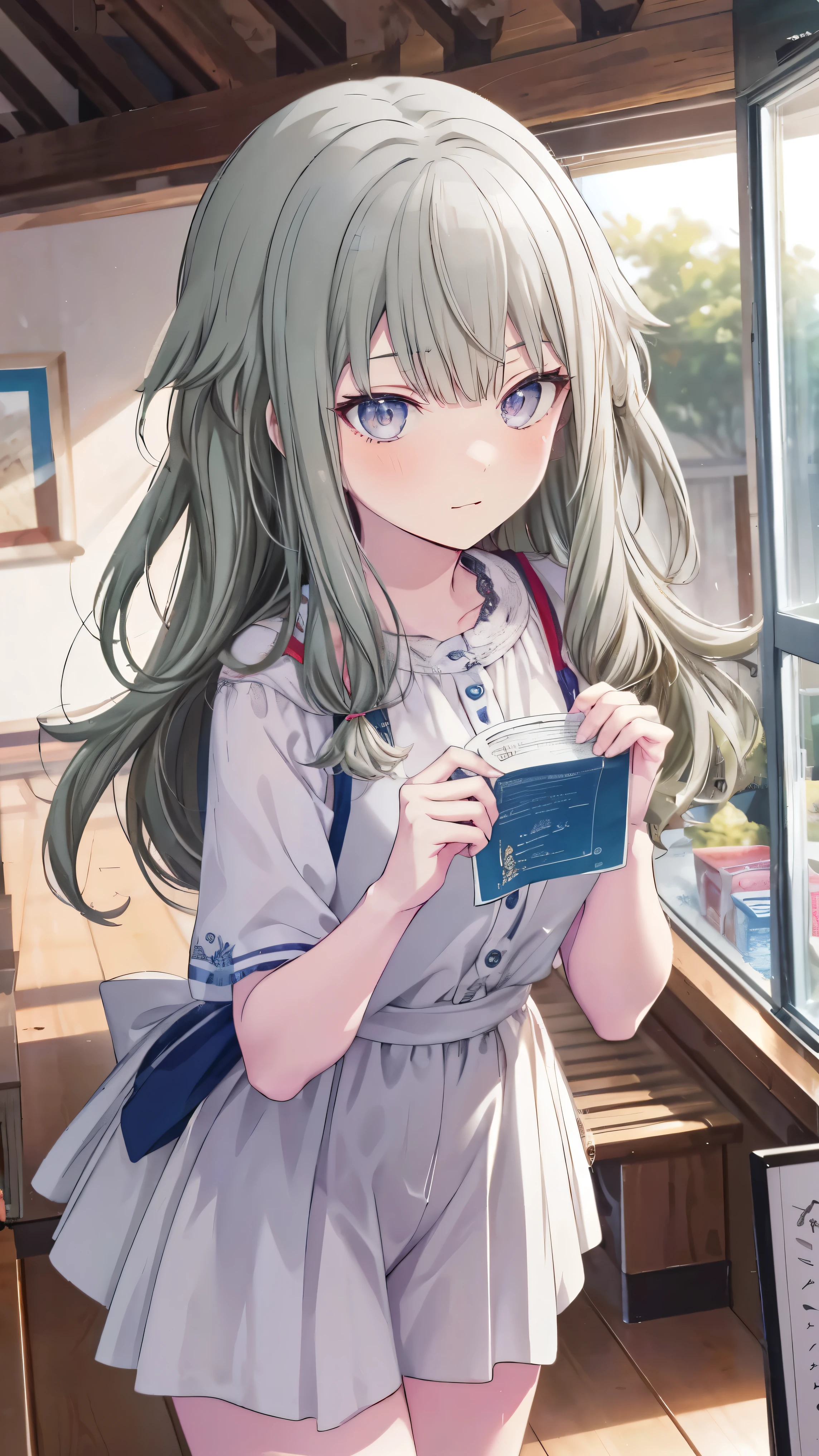 masterpiece、Best image quality、最high quality、、Girl、 Cute pose, masterpiece, Anime art style, Cute moveost detailed, high quality、Shiny Hair、Very fine and beautiful bright eyes、nose blush、Very detailed, clear and beautiful face, Awards, (((Anatomically correct))、Cowboy Shot