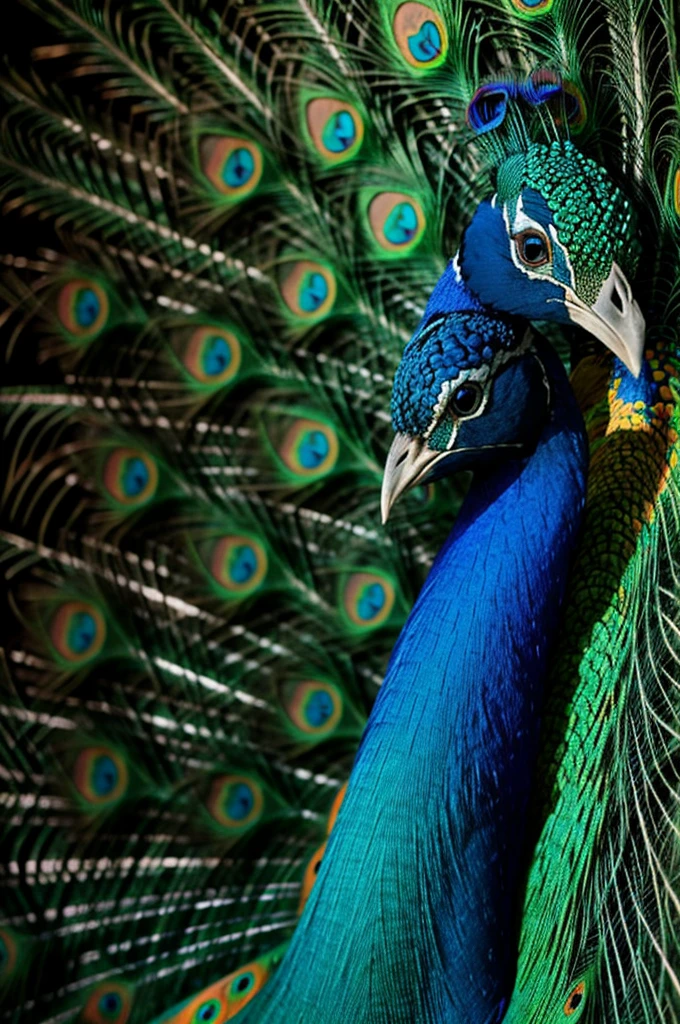 Animated colorful peacock