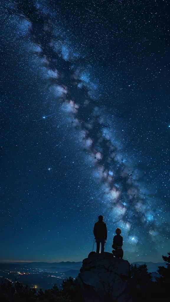 Starry sky viewed from a spectacular spot