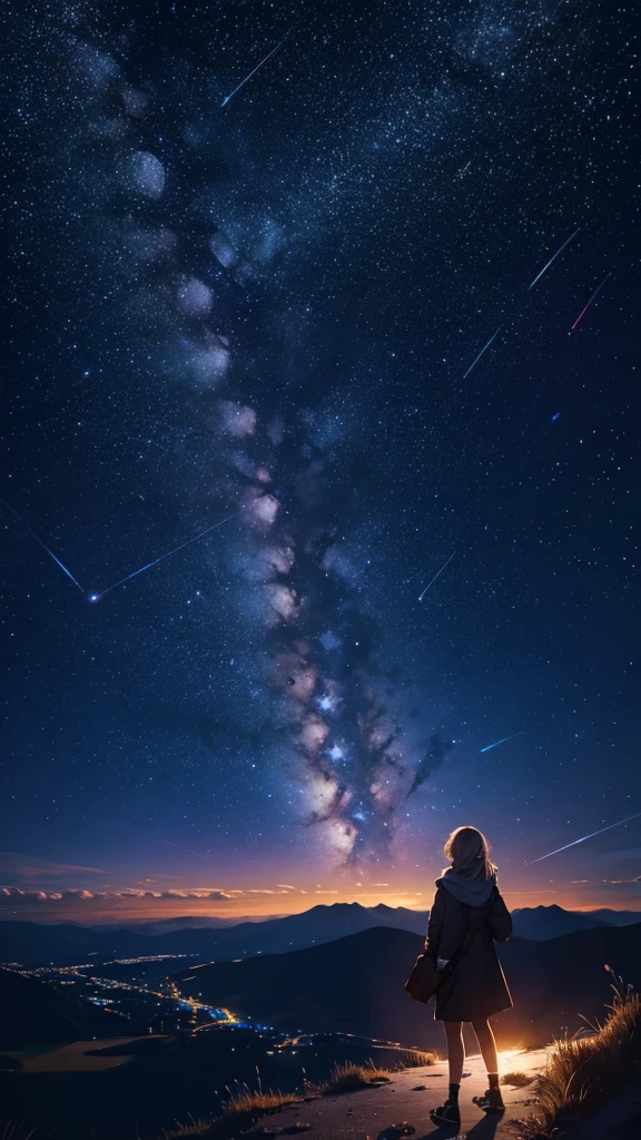 Starry sky viewed from a spectacular spot