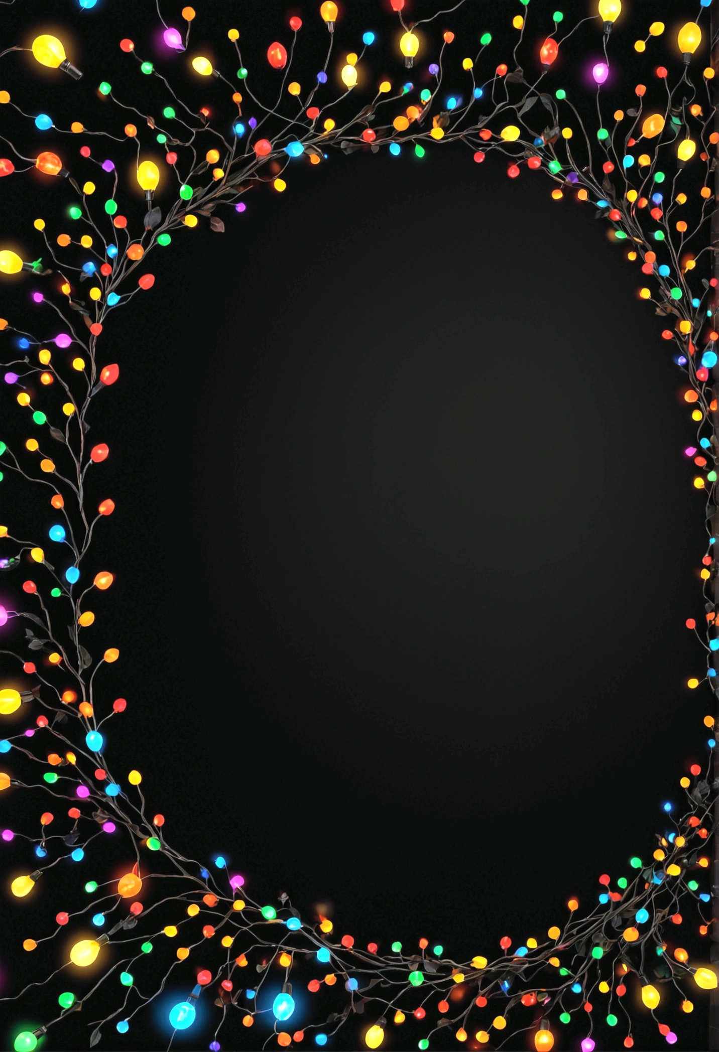 black background with colorful lights 