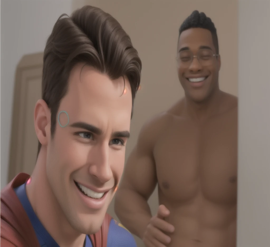 superman and black man laughing