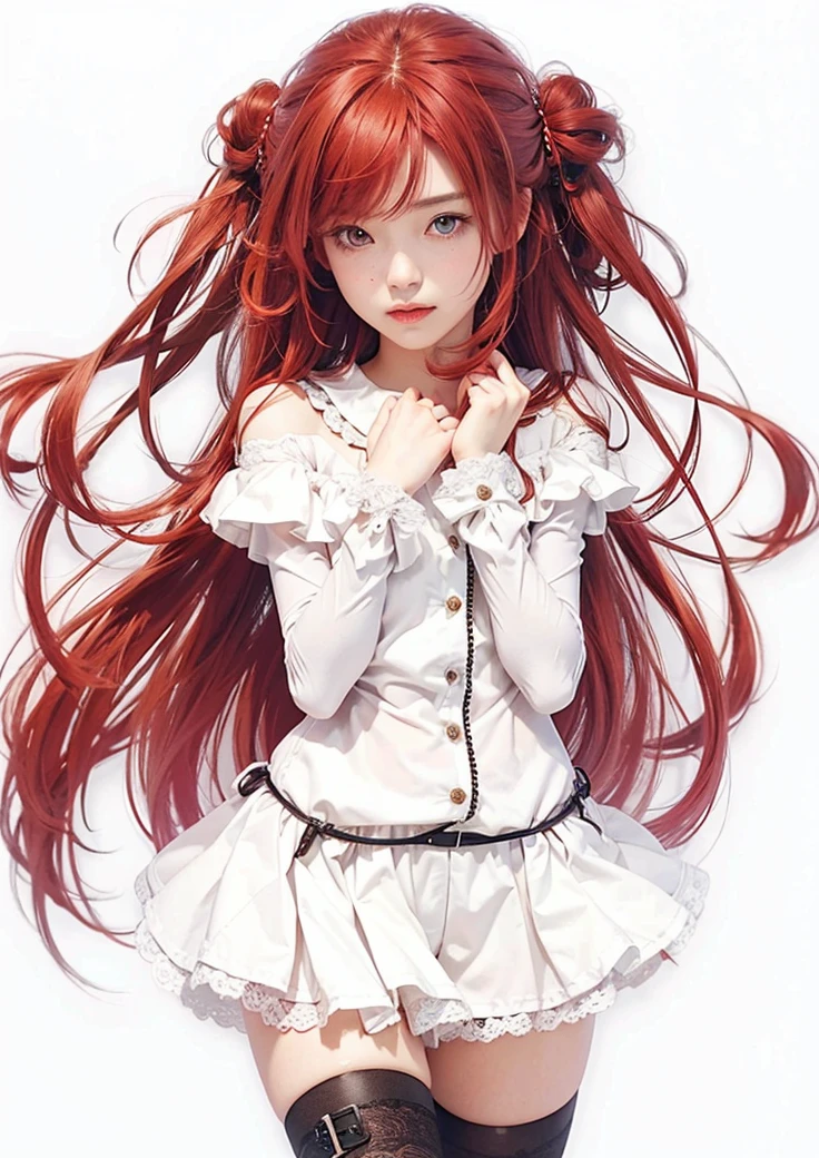 1girl, claire, red hair, realistic