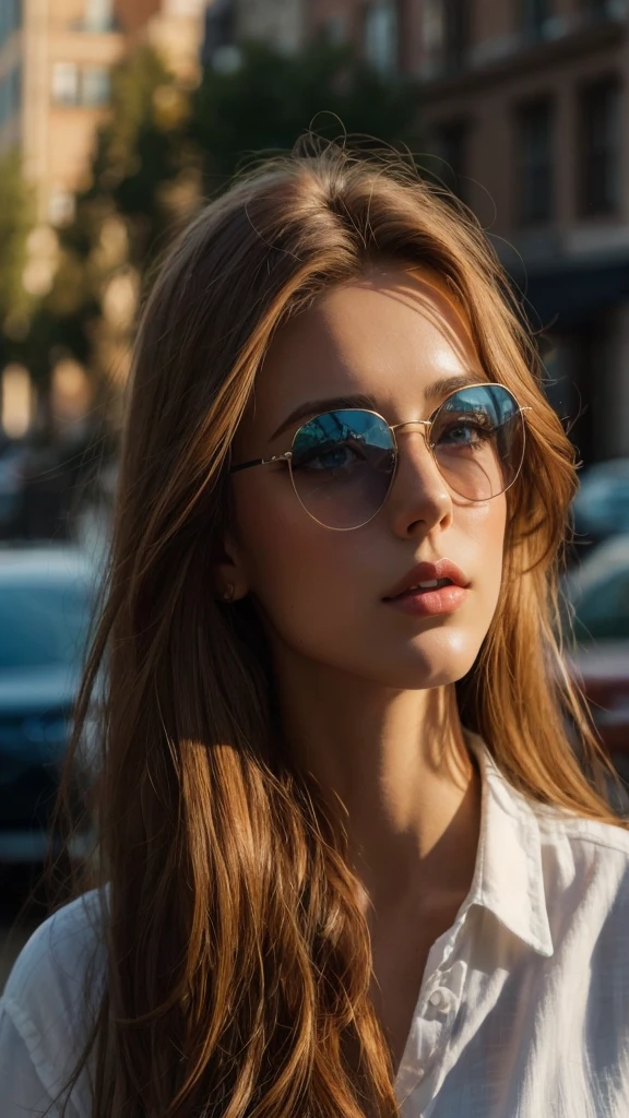 Creat a caucasian woman, with a brown hair
