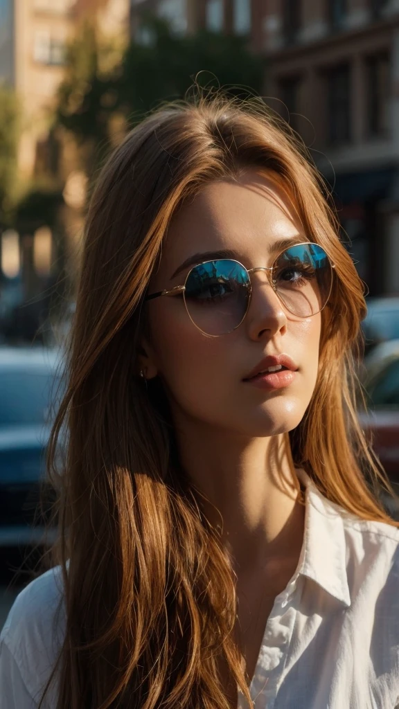 Creat a caucasian woman, with a brown hair