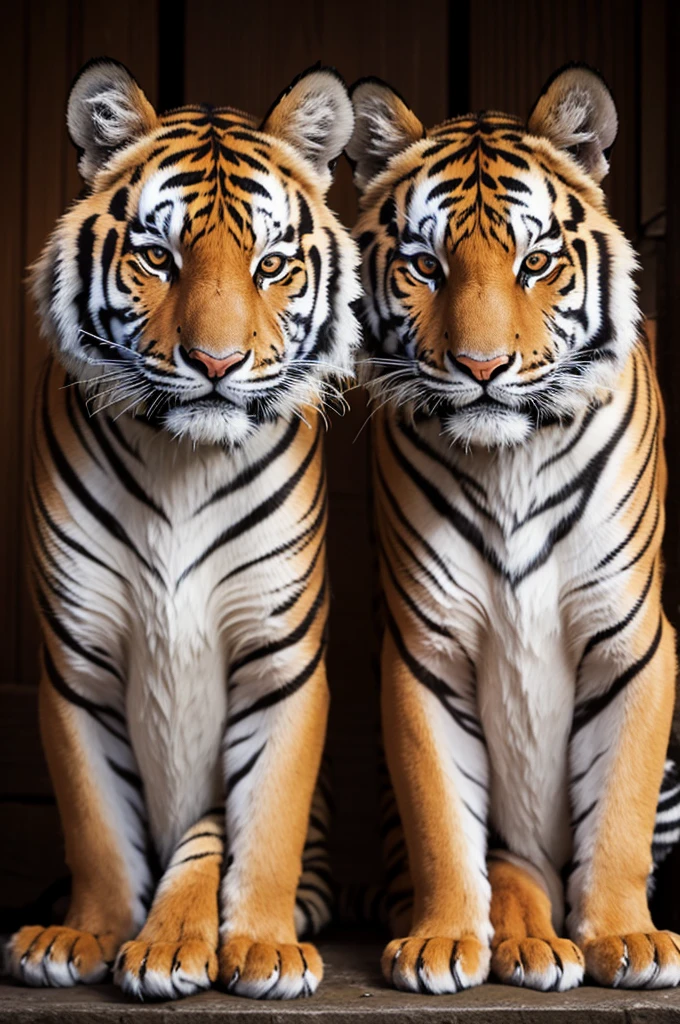 Two-headed tiger