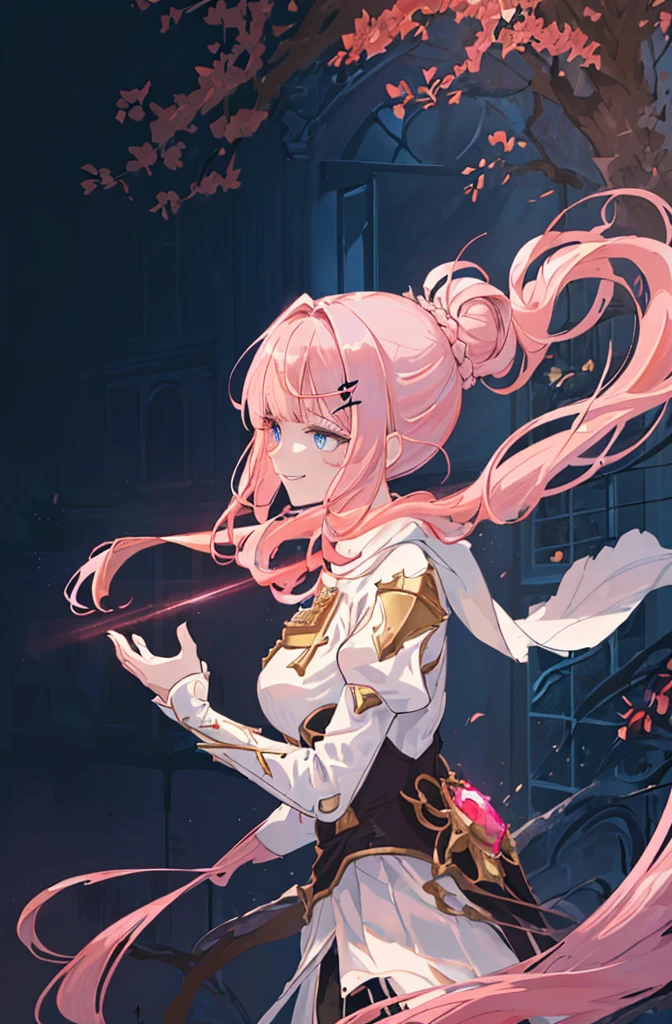 [(conversation room Background:1.4)::5],Original,(Illustration:1.1),(Best Quality),(masutepiece:1.1),(the Extremely Detailed CG Unity 8K Wallpapers:1.1), (Colorful:0.9),(mid-shot:0.95),(very detailed beautiful upper body),Dynamic Angle,(Solo:1.2), (girl),(((Adult))), (Detailed beautiful eyes:1.15), (Beautiful face:1.15), (glowing sky blue eyes:1.25////),(jewely eyes),(pink medium hair),(Blunt bangs),(half updo),(Red Star Hairpin),(+perfect hand+:1.21),(Draw an illustration of a fantasy girl),(Religious),(Wearing fantasy knight clothes),(white knight),(Contempt and contempt),Furious,(Beautiful Slender Girl),((Adult)),((furious laugh)),((evil smile)),((upper body)),((windows in her behind)),in the conversation room,