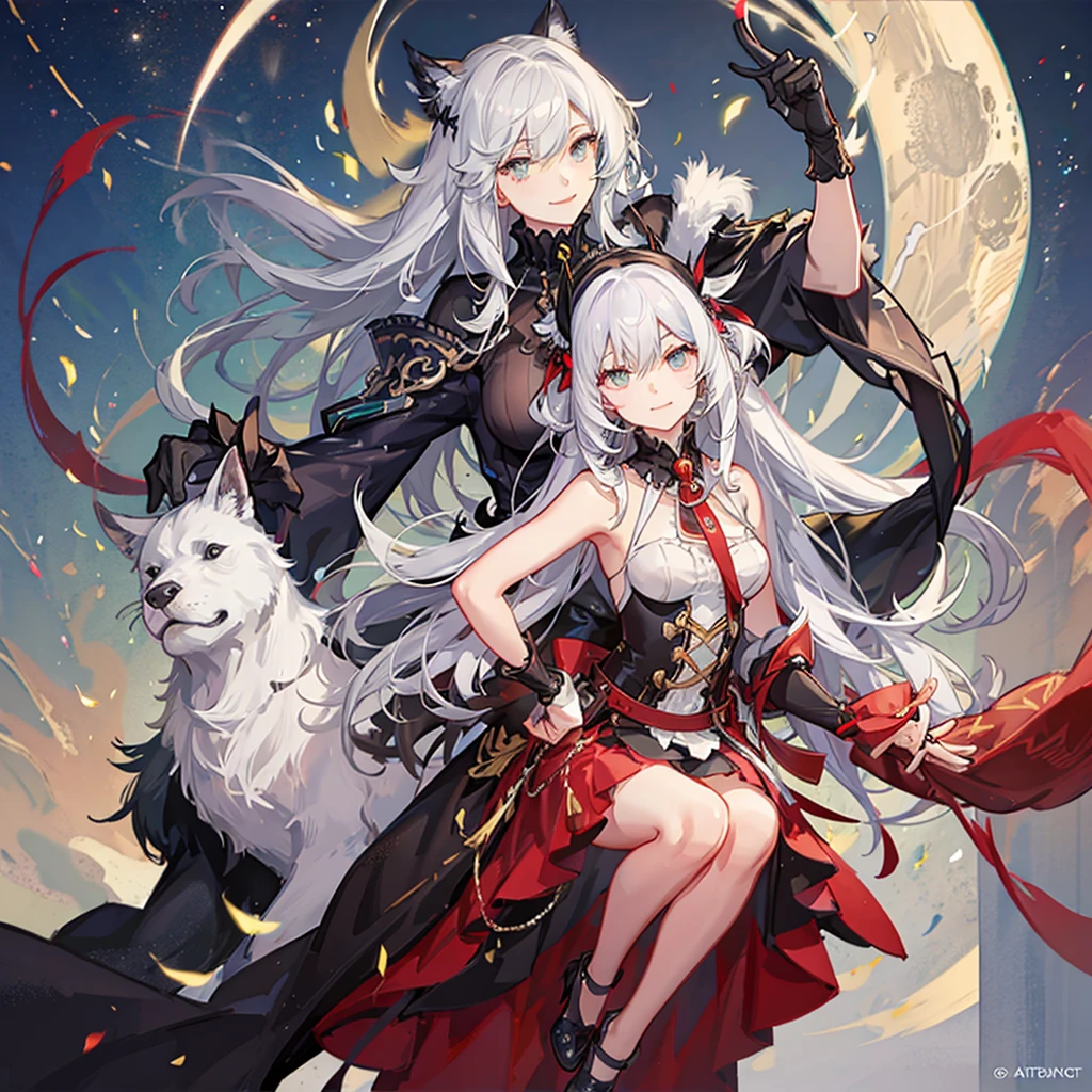 4 legged beast without eyes tender white hair 