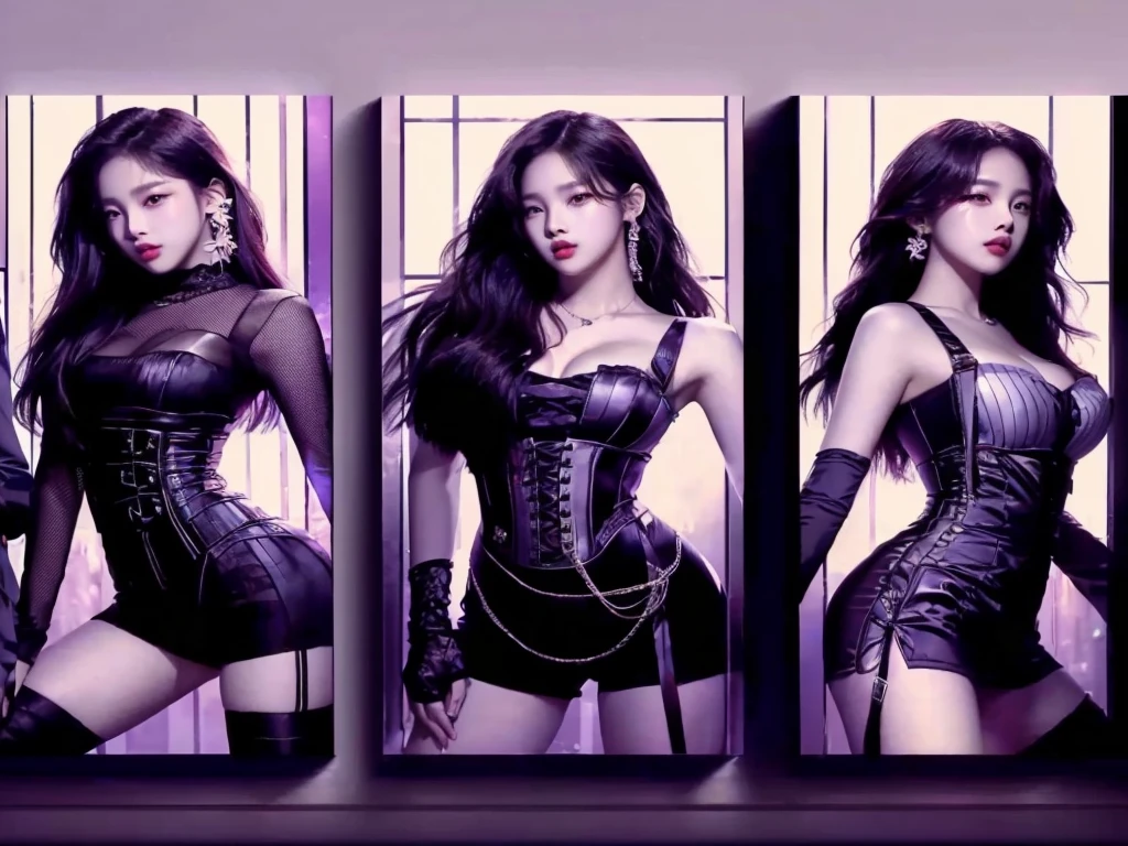 3 kpop girls who look like Jennie, karina and ningnigng in sexy poses