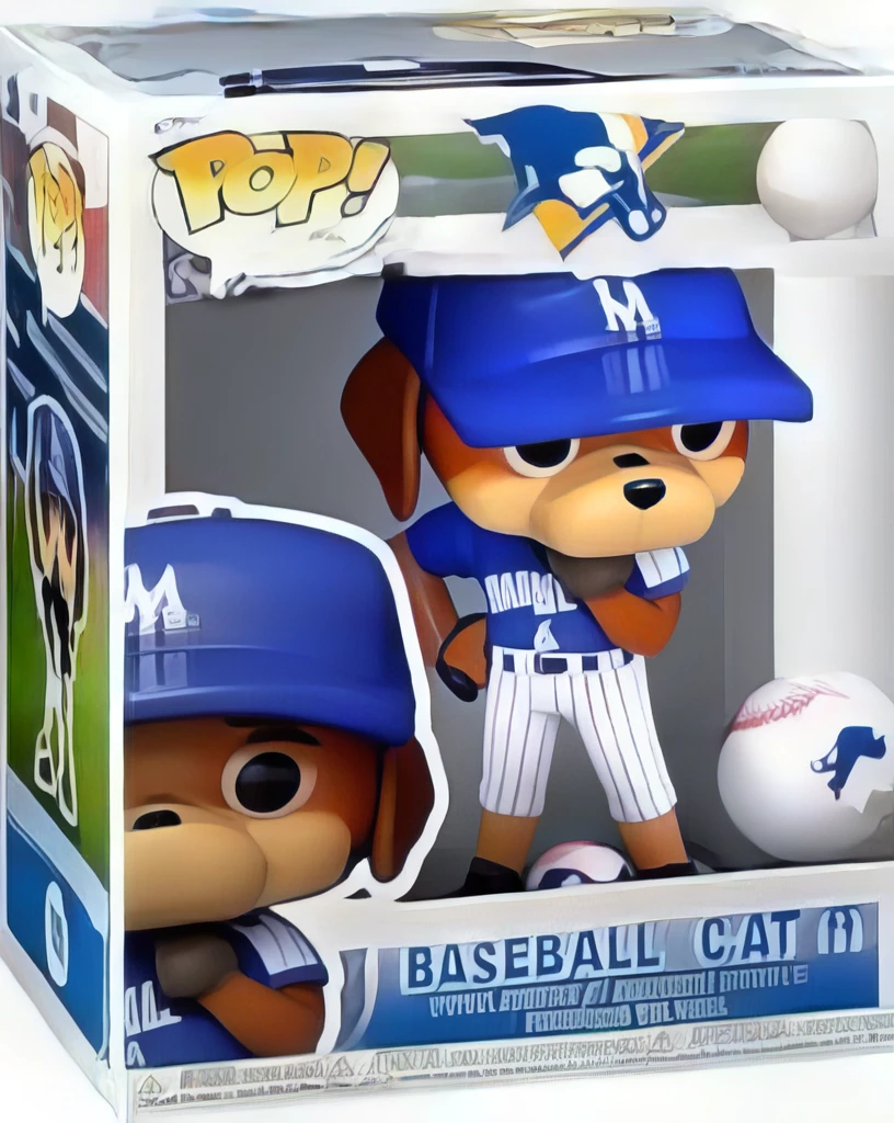 Wearing a baseball cap、Cartoon Dog Holding a Baseball Bat, centerede, centerd, CG Render, center, Cinematic, cartoon network stillframe, Official Fan Art, Created with Illustrator, Official Art, wallpaper!, centerframe, Sports team mascots, center of image, CG Nation, Coherent makeup, character, Games and Clocks, Cel shade!!!