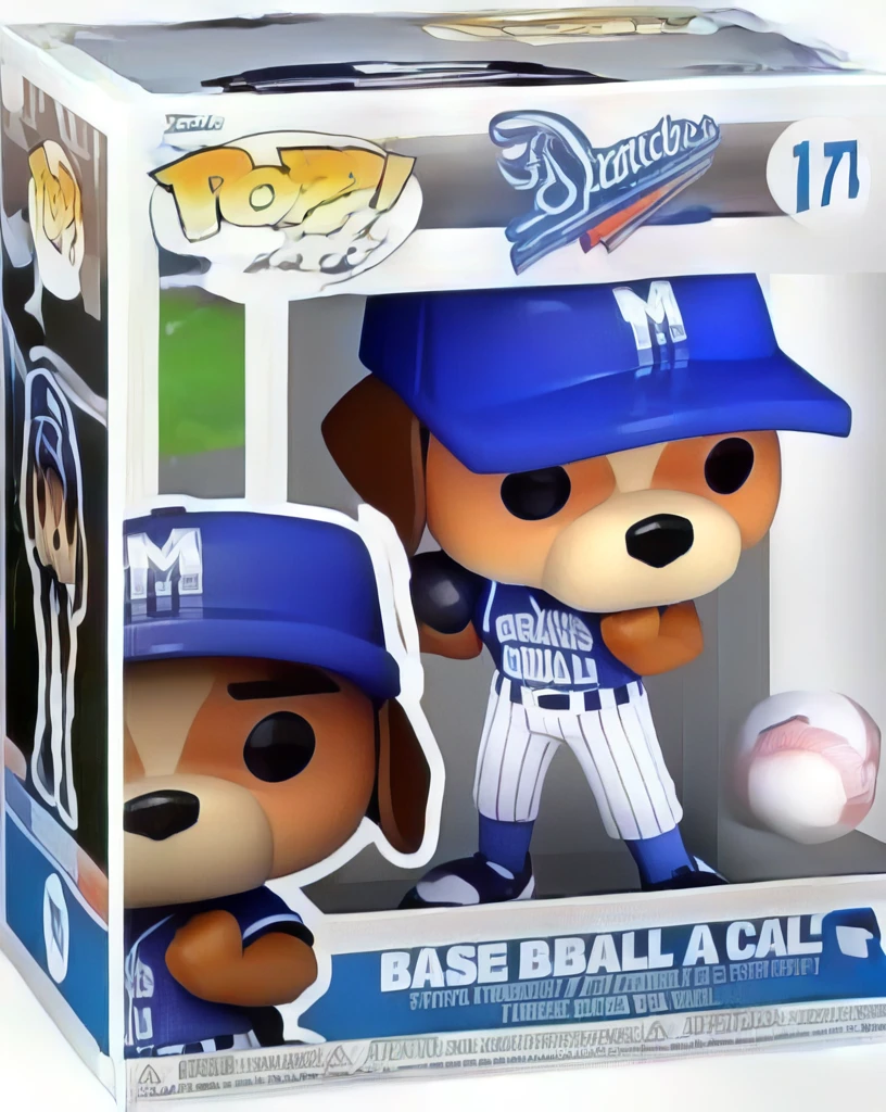 Wearing a baseball cap、Cartoon Dog Holding a Baseball Bat, centerede, centerd, CG Render, center, Cinematic, cartoon network stillframe, Official Fan Art, Created with Illustrator, Official Art, wallpaper!, centerframe, Sports team mascots, center of image, CG Nation, Coherent makeup, character, Games and Clocks, Cel shade!!!
