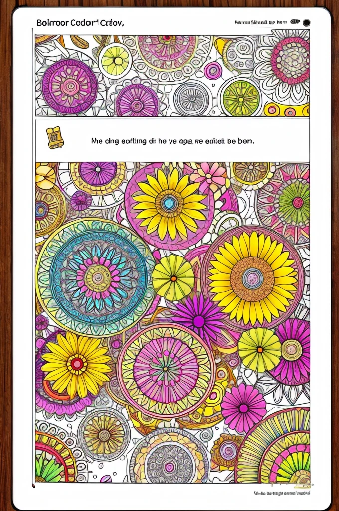 create adult coloring book about food