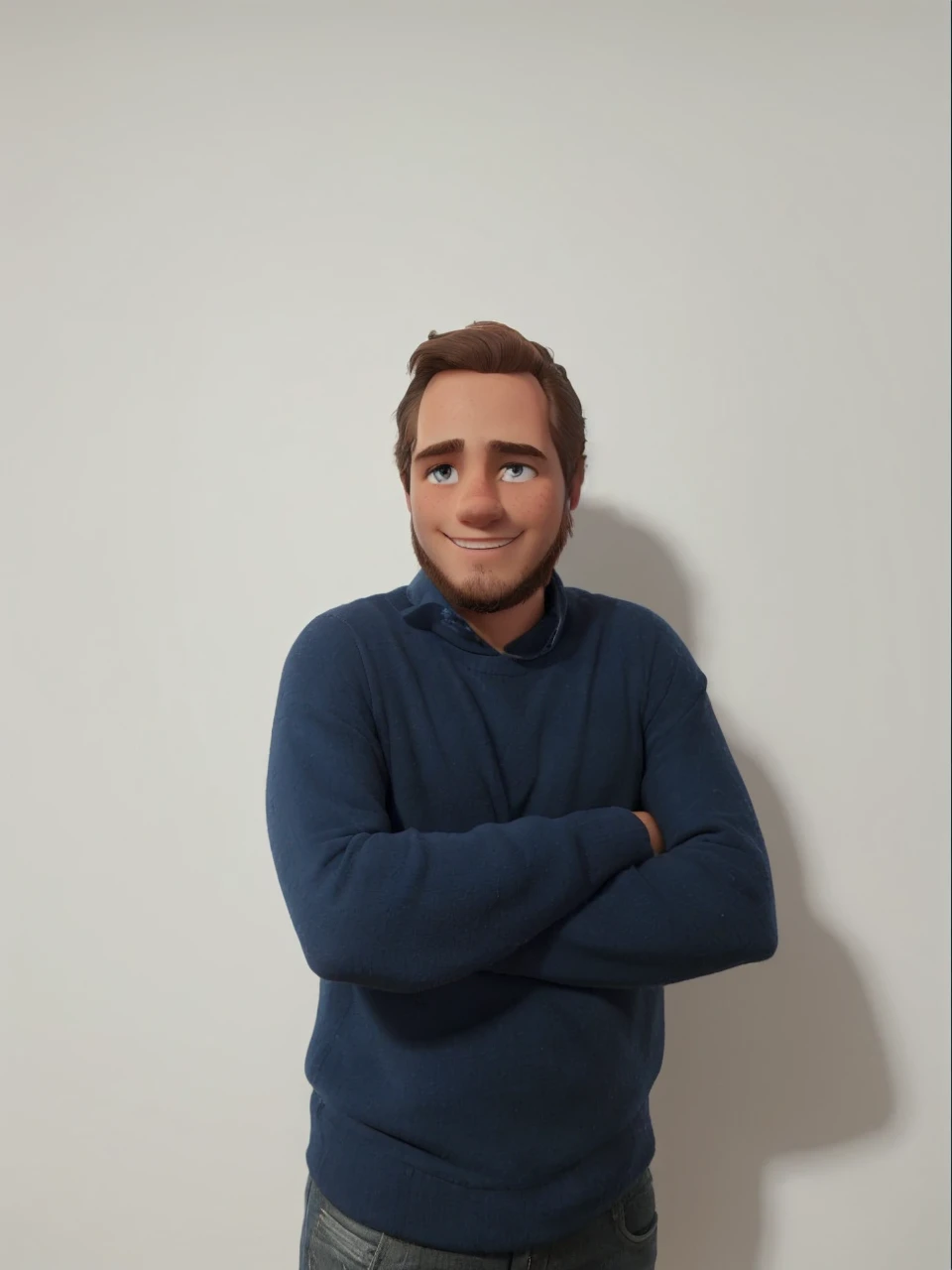 Creat a caucasian man, with a brown hair