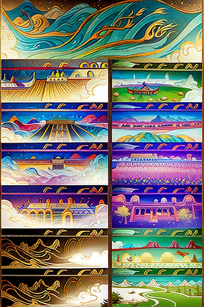 Color map of the spectacular scenery of the Great Wall of China in Gufu, Beijing