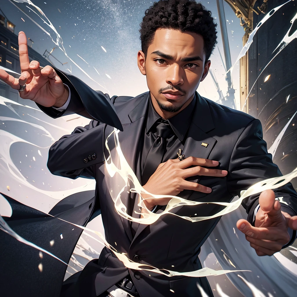Black man in suit