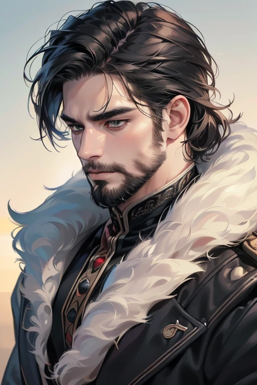(best quality,4k,8k,highres,masterpiece:1.2),ultra-detailed,(realistic,photorealistic,photo-realistic:1.37),30 year old man,3 day beard,handsome anime,portraits,strong,masculine,dark hair,sharp jawline,mesmerizing eyes,perfectly styled hair,cool anime outfit,confident expression,vibrant colors,dynamic lighting
