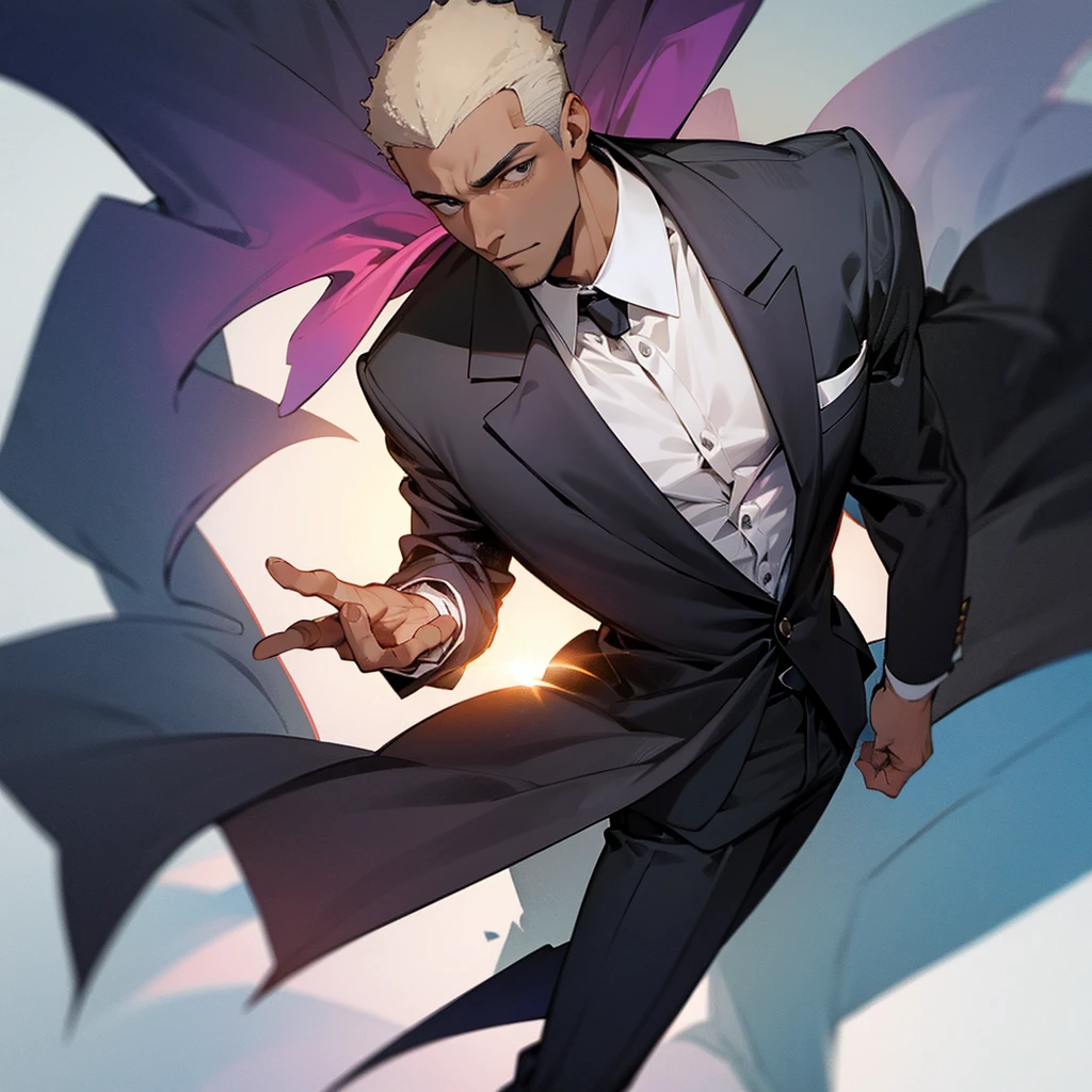 Black man in suit