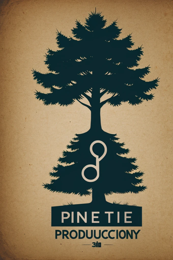 A music production logo, entitled Pine3 that emphasizes the pine tree and the number 3