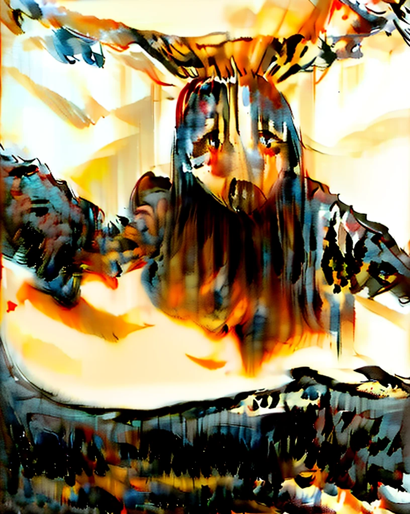 ((best quality)), ((masterpiece)), (detailed), long shot, nude pale women, big , tentacles face, very tall, very long black hair, flying upside down, alone in gloomy dark mist creepy abandoned bedroom,wearing transparent, artistic, extra details, ultra details