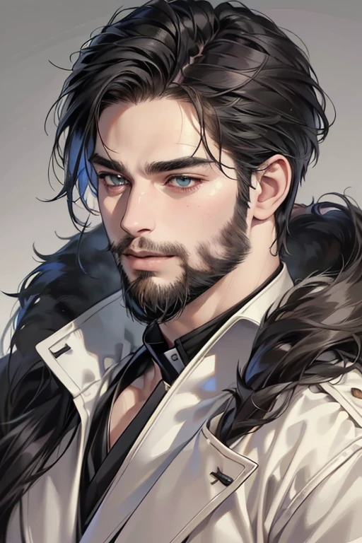 (best quality,4k,8k,highres,masterpiece:1.2),ultra-detailed,(realistic,photorealistic,photo-realistic:1.37),30 year old man,3 day beard,handsome anime,portraits,strong,masculine,dark hair,sharp jawline,mesmerizing eyes,perfectly styled hair,cool anime outfit,confident expression,vibrant colors,dynamic lighting