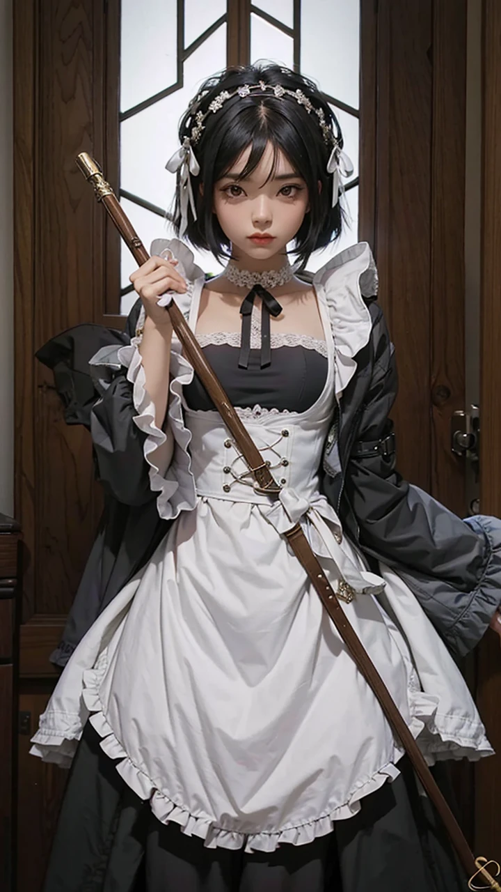 1girl, fianna, black hair, realistic