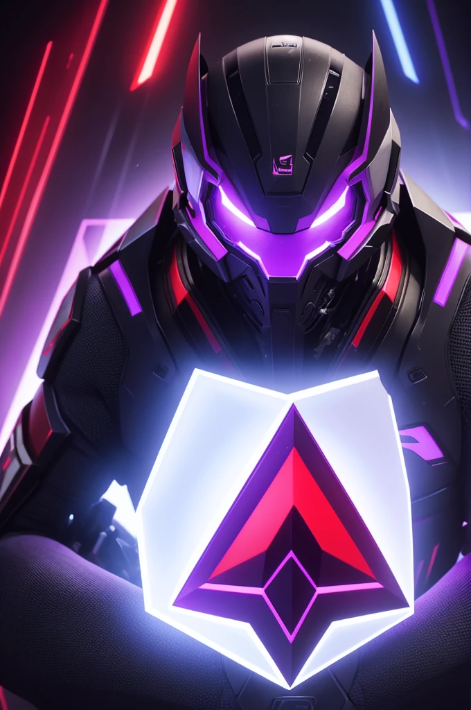 Make a logo saying FOV7 I WANT SOMETHING EPIC with strong colors red and purple
