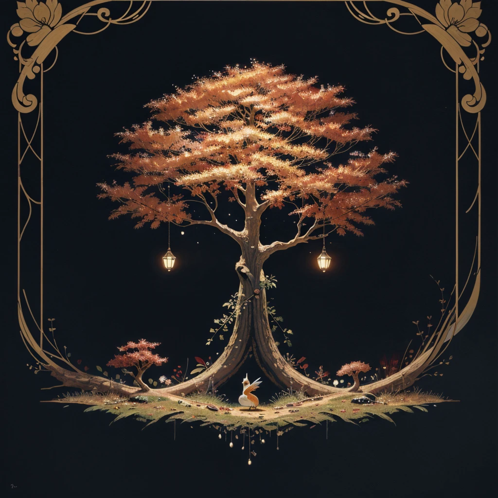 circular tree,four seasons,spring,summer,autumn,winter,leaves,roots,branches,trunk,ornate border,decorative,digital illustration,artwork,movement,time,swirling background,dark background,vibrant colors,natural,life cycle,growth,change,nature,life,peace,harmony,spirituality,symbolism,digital art,illustration,painting,graphic design,art,design,digital media,online art,visual art,fine art,fantasy