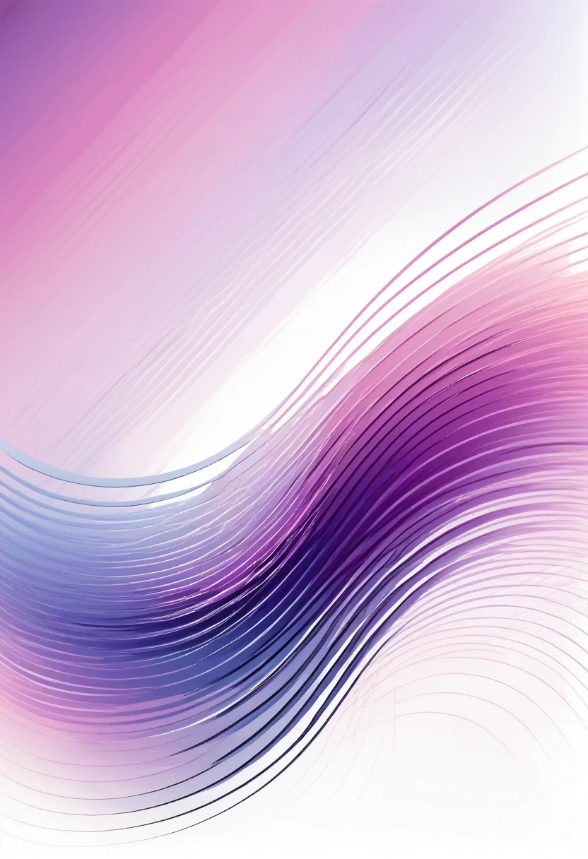 a digital drawing of an abstract composition in purple and pink, with elements that ABSTRACT LINES, creating a harmonious visual experience. The background is a gradient from light to dark shades of violet and blue, adding depth and contrast to the artwork. There's also some white space at the top for text or a title, and subtle brush strokes throughout the painting give it a hand-drawn feel. This piece seems designed as a wallpaper or cover design.