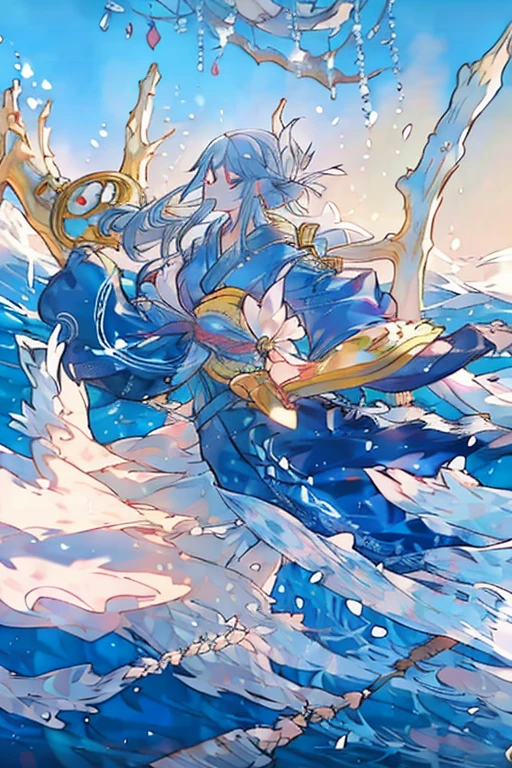seriously, troubadour, have a lute, on the sea, play the lute, sing the requiem, wear the kimono