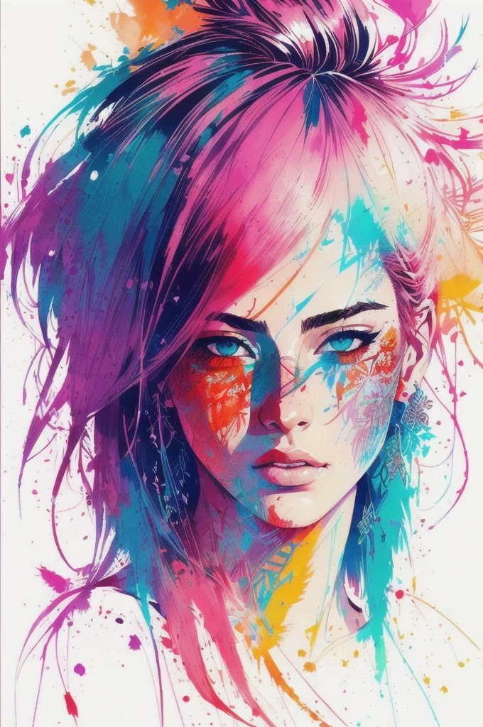 strong warrior princess, centered, key visual, intricate, highly detailed, breathtaking beauty, precise lineart, vibrant, comprehensive cinematic, Carne Griffiths, Conrad Roset, (the most beautiful portrait in the world:1.5)