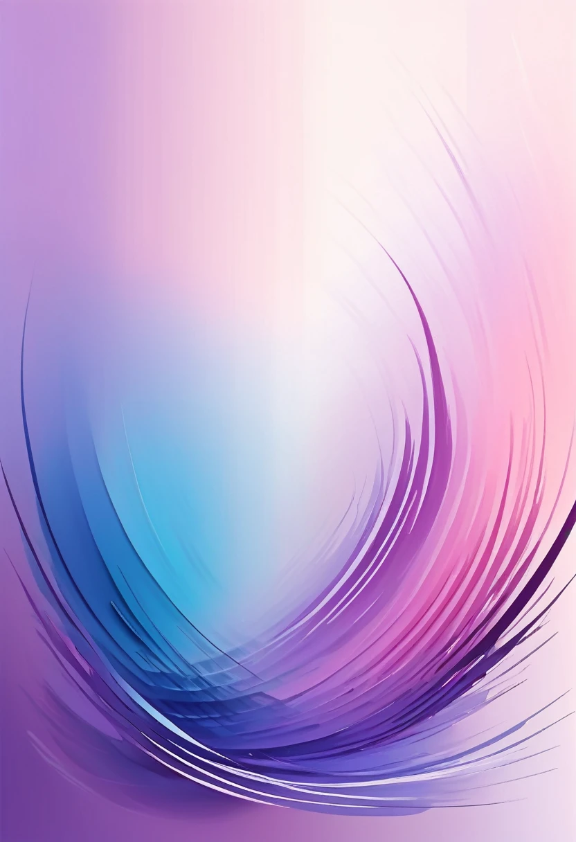 a digital drawing of an abstract composition in purple and pink, creating a harmonious visual experience. The background is a gradient from light to dark shades of violet and blue, adding depth and contrast to the artwork. There's also some white space at the top for text or a title, and subtle brush strokes throughout the painting give it a hand-drawn feel. This piece seems designed as a wallpaper or cover design.