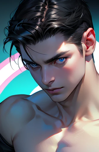best quality, black hair, blue eyes1, pale skin, 31 years. 8k, 4k.