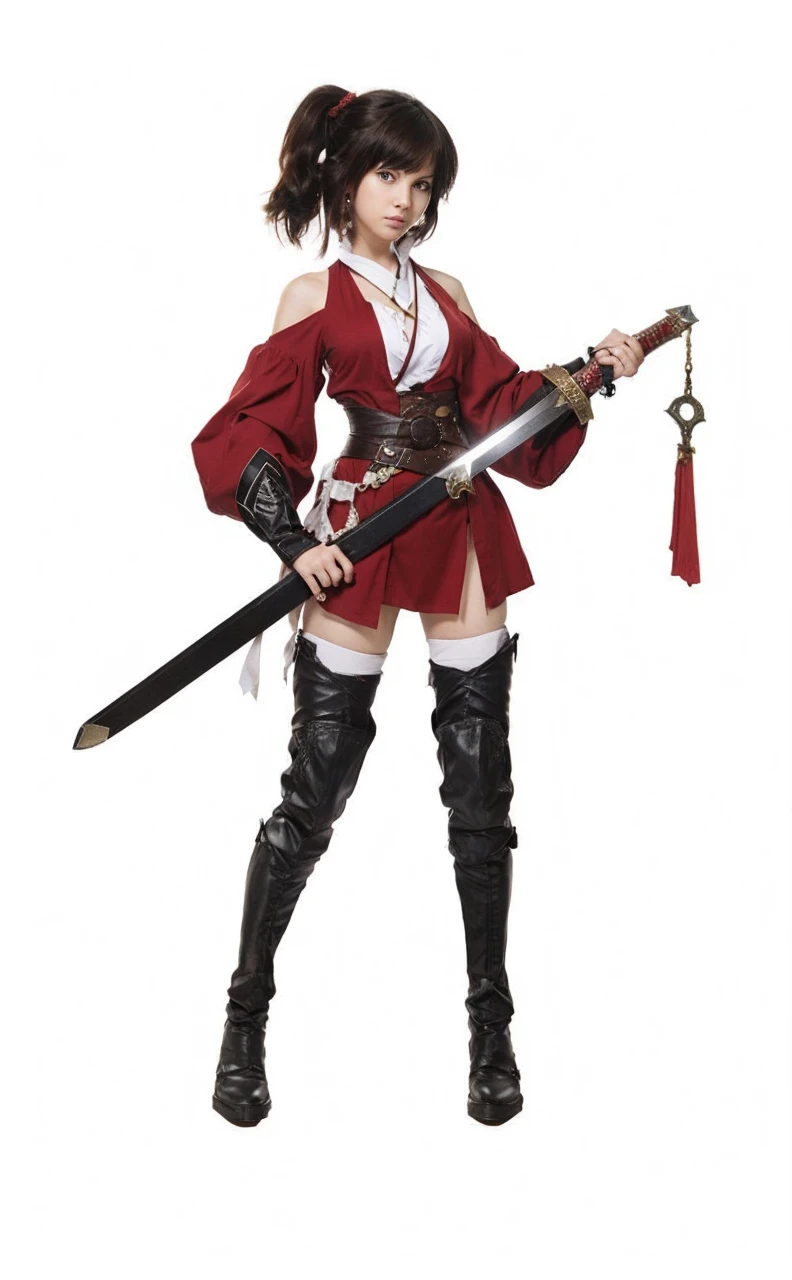 Same outfit, but take out the sword