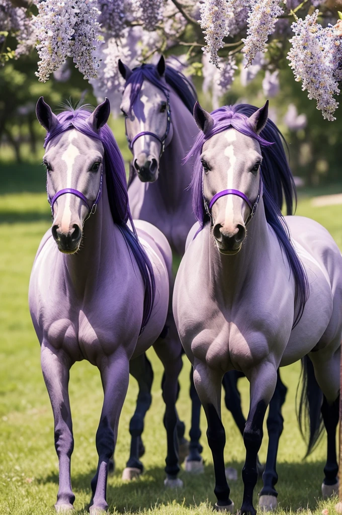 lilac horses