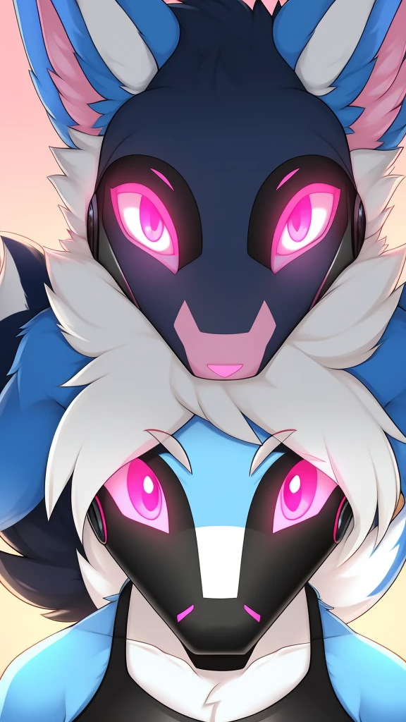 Trio, score_9,score_8_up,score_7_up, source_cartoon, kemono style, (Anthro furry Umbreon female, Umbreon tail), and an (Anthro furry espeon female, espeon tail), tall slender bodies, naked:1.3, human pov, pov Blowjob, collaborative blowjob., they are sucking on viewers cock