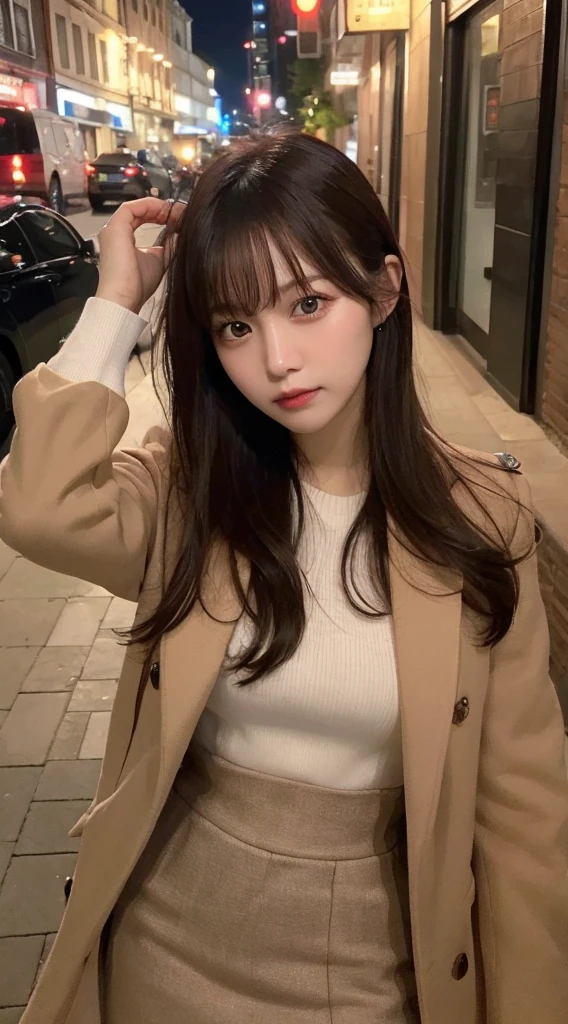 highest quality, figure, Super detailed, finely, High resolution, 8k wallpaper, Perfect dynamic composition, detailed and beautiful eyes, Natural Lip,full body,skirt