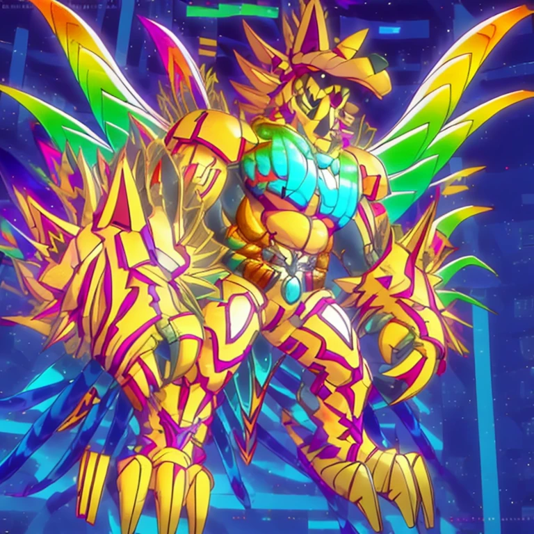 (masterpiece. official art. 8k. best quality. detailed full body. full body.)
(situation 1 : dominating The Phoenix Wolf. The Phoenix Wolf is over 1000 meters long. focus GIANT mechanical Muscular The Phoenix Wolf is trampling the car. Looking down.)
(situation 2 :smoke and flames rising from the destruction in the city)
(Additional details 1: Wearing golden Armor. Cape. Helmet. real texture material. whole body shines like metal. emphasizes the muscles. suit fully made of metal. Robotic suit. no face.).
(Additional details 1.5: The arms are golden. The lower half of the body is golden. The wolf-shaped helmet has sharp fangs. The whole body is golden. The chest area is also golden. There is a ring above the head.).
(Additional details 2: Detailed head. Detailed Body. Detailed abs. gigantic muscles. HYPER MUSCLES. Gigachad Muscular. big muscle. pecs. triceps. traps. unusually developed muscular body. body full of huge muscles. showing off muscles. pectorales enormes. Exaggeratedly huge muscles. huge muscles. long legs.).
(Additional details 3: Spread wings. It has wings. The claws are sharp. Sharp teeth.). He is laughing defiantly. The claws are sharp. Sharp teeth.).
(Additional details 3.5 : nj5furry, He is laughing defiantly. medieval armor.).
(Additional details 4: golden dick, golden cock, golden hyper penis. hyper golden penis. big penis)
Armored Flazzard