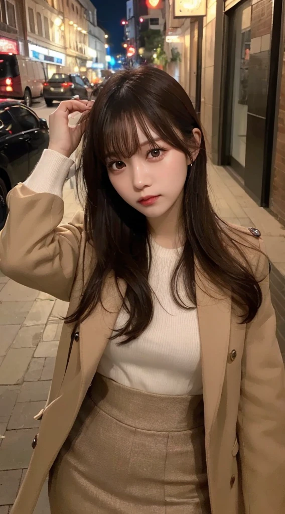 highest quality, figure, Super detailed, finely, High resolution, 8k wallpaper, Perfect dynamic composition, detailed and beautiful eyes, Natural Lip,full body,skirt