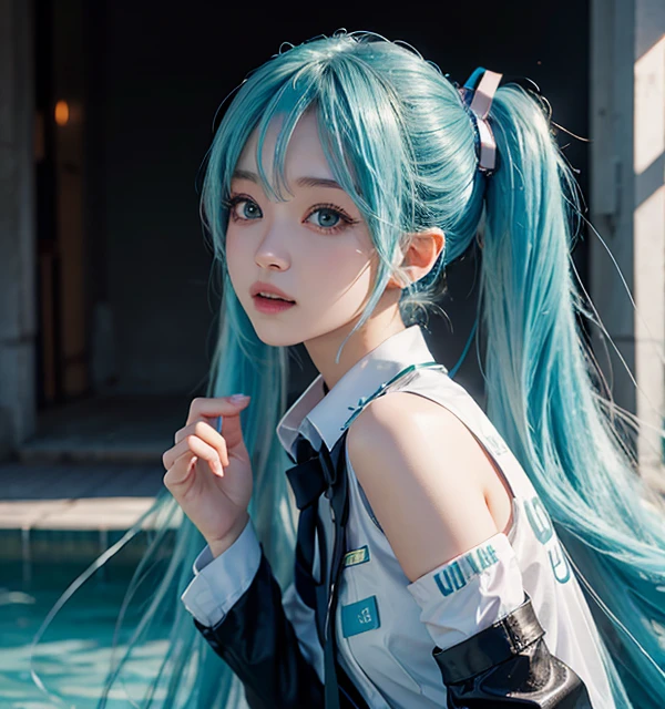 Realistic, hatsune miku, ultra detail, ulzzang 