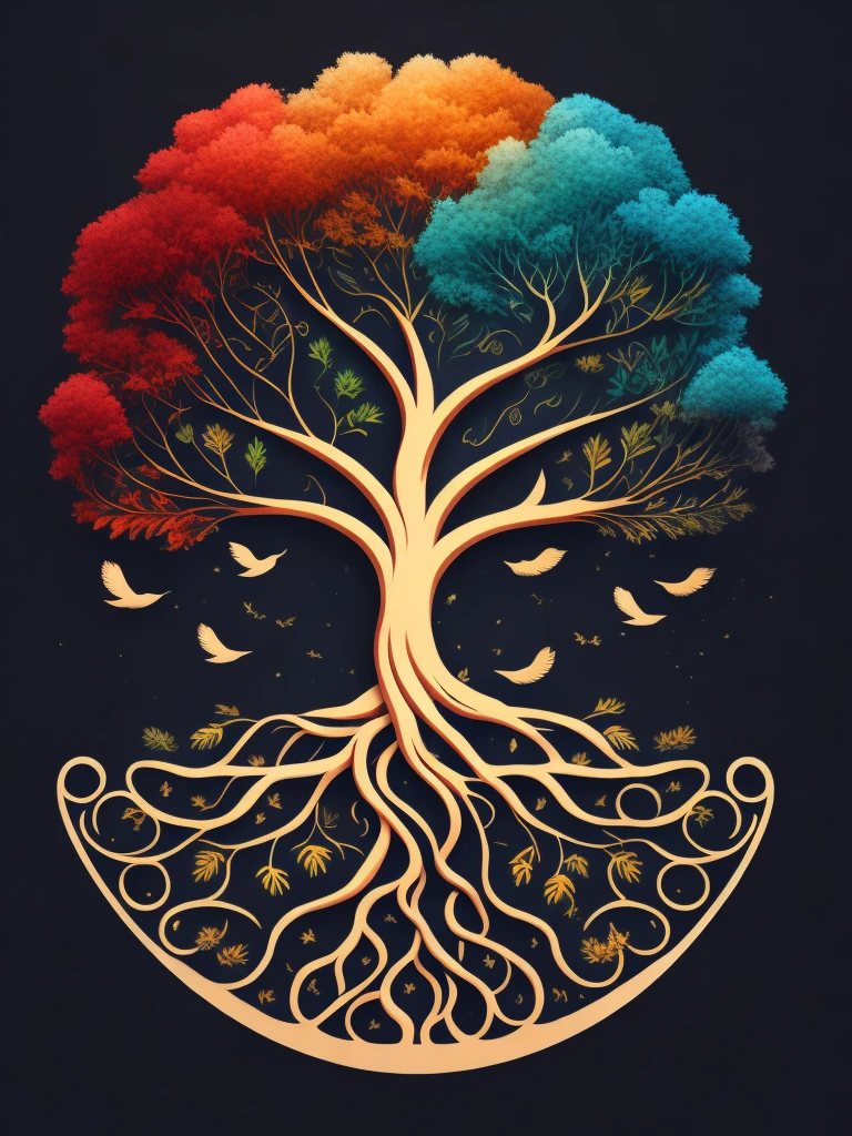 to tree of life , t-shirt design