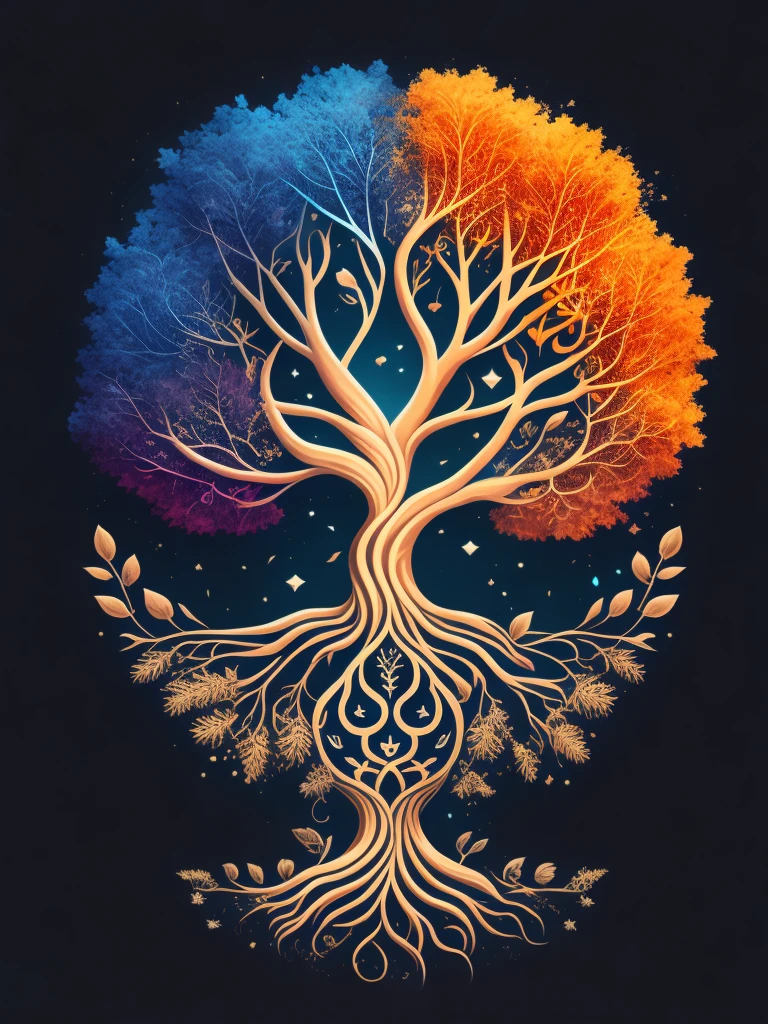 to tree of life , t-shirt design 